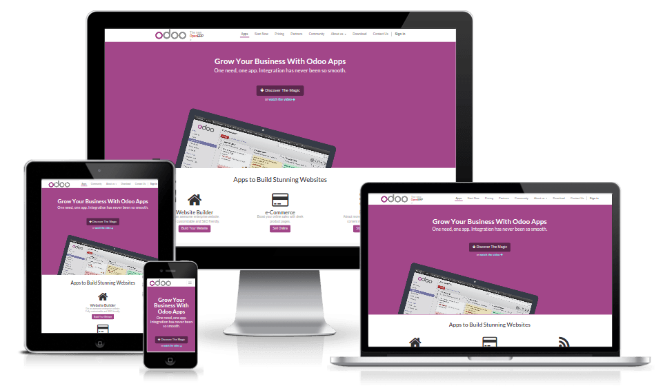 Odoo • Szöveg és kép